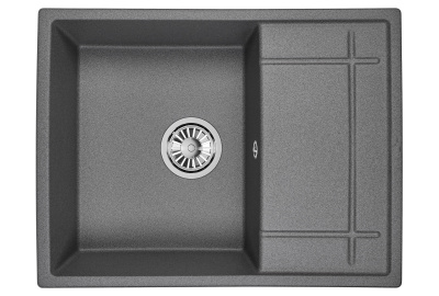 Кухонная мойка GRANULA GR-6501, ГРАФИТ (ЧЁРНО-СЕРЫЙ)