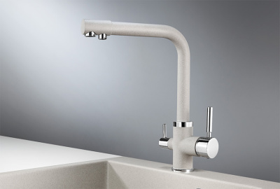 Кухонный смеситель GRANULA  GR-2015, БАЗАЛЬТ