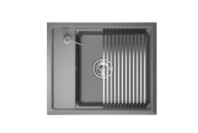 Кухонная мойка GRANULA KS-6004, АЛЮМИНИУМ