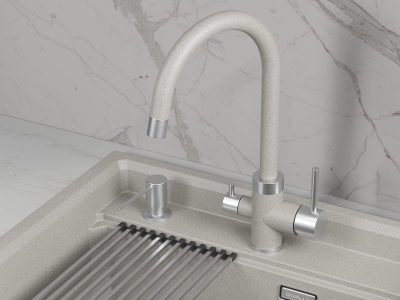 Кухонный смеситель GRANULA GR-5169, БАЗАЛЬТ