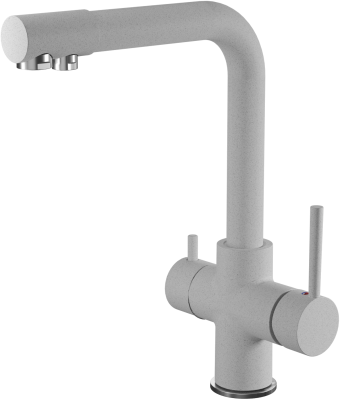 5423 Г-обр. D-35мм с краном питьевой воды серый