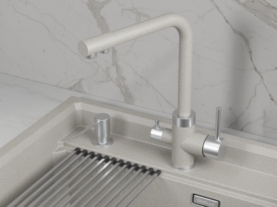 Кухонный смеситель GRANULA GR-5015, БАЗАЛЬТ