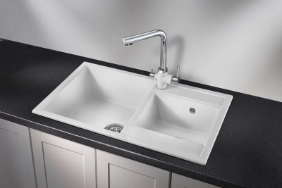 Кухонная мойка GRANULA GR-8201, АРКТИК (БЕЛЫЙ)