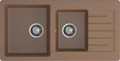 GranFest Композит Мойка PRACTIK 980KL  2 чаши+крыло 980*510мм терракот арт.GF-