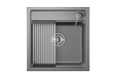 Кухонная мойка GRANULA KS-5002, АЛЮМИНИУМ 