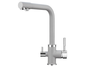 Кухонный смеситель GRANULA  GR-2015, АЛЮМИНИУМ