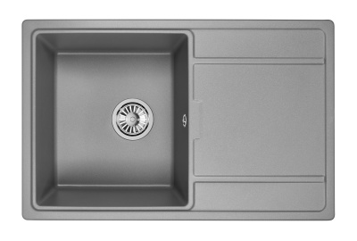 Кухонная мойка GRANULA GR-7804, АЛЮМИНИУМ