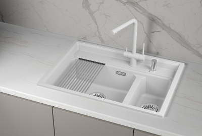 Кухонная мойка GRANULA KS-7302, АРКТИК (БЕЛЫЙ)
