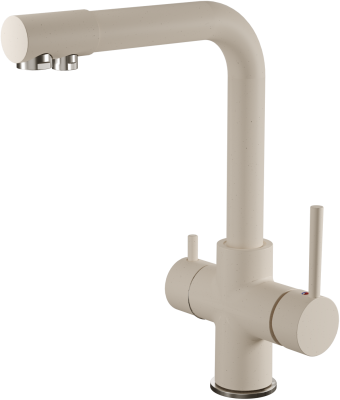 5423 Г-обр. D-35мм с краном питьевой воды белый