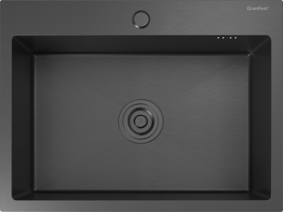 GRANFEST METAL Мойка нерж.сталь AISI 304 PVD графит 1 чаша 600*450*215 мм арт.GF-