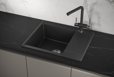 Кухонная мойка GRANULA ES-6202, ЧЁРНЫЙ