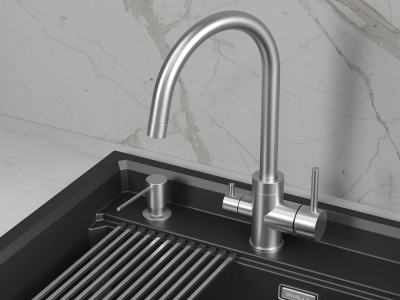 Кухонный смеситель GRANULA GR-5169, НЕРЖ