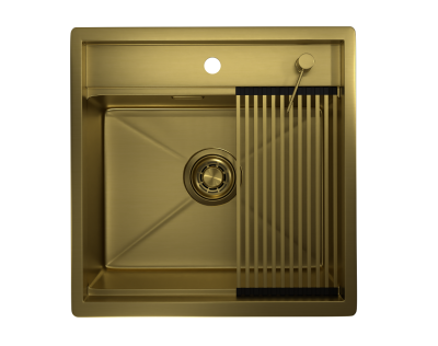 Кухонная мойка GRANULA KS-5051, ЗОЛОТО САТИН