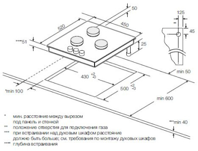 Варочная поверхность газовая Graude GS 45.1 WM