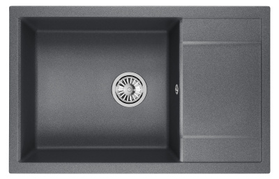 Кухонная мойка GRANULA GR-7805, ГРАФИТ (ЧЁРНО-СЕРЫЙ)