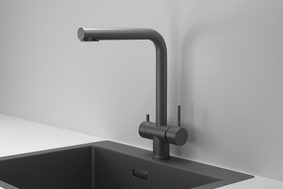 Кухонный смеситель GRANULA  KS-7011, ГРАФИТ МАТОВЫЙ