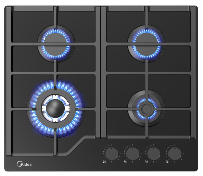Встраиваемая газовая варочная поверхность Midea MG693TGB