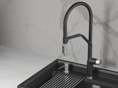 Кухонный смеситель GRANULA GR-9012, ШВАРЦ