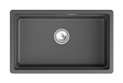Кухонная мойка GRANULA KS-7303U, ШВАРЦ (чёрный металлик)