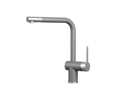 Кухонный смеситель GRANULA GR-5017, ГРАФИТ (ЧЁРНО-СЕРЫЙ)