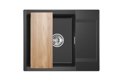 Кухонная мойка GRANULA ES-6202, ЧЁРНЫЙ
