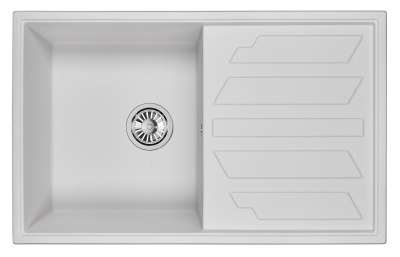 Кухонная мойка GRANULA GR-8002, АРКТИК (БЕЛЫЙ)