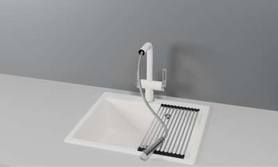 Кухонный смеситель GRANULA с выдвижным изливом и подключением к фильтру GR-8170, АРКТИК (БЕЛЫЙ)