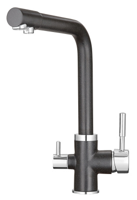 Кухонный смеситель GRANULA  GR-2015, ЧЁРНЫЙ
