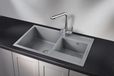 Кухонная мойка GRANULA GR-8201, АЛЮМИНИУМ