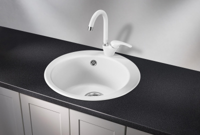 Кухонная мойка GRANULA GR-4801, АРКТИК (БЕЛЫЙ)