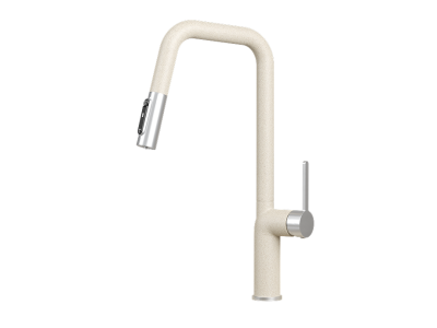 Кухонный смеситель GRANULA с выдвижным изливом с переключением на душ и подключением к  фильтру GR-9011, ПИРИТ