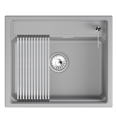 Кухонная мойка GRANULA KS-6003, АЛЮМИНИУМ