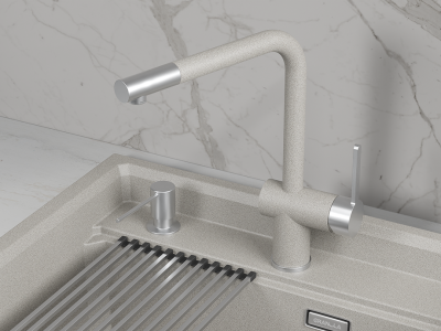 Кухонный смеситель GRANULA GR-5017, БАЗАЛЬТ