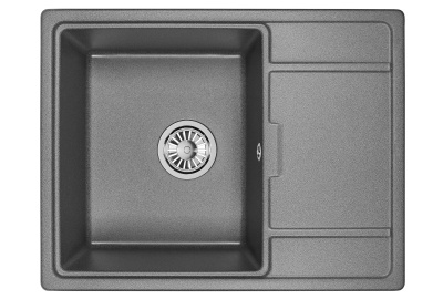 Кухонная мойка GRANULA GR-6503, ГРАФИТ (ЧЁРНО-СЕРЫЙ)