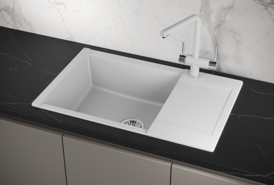 Кухонная мойка GRANULA ES-7807, АРКТИК (БЕЛЫЙ)