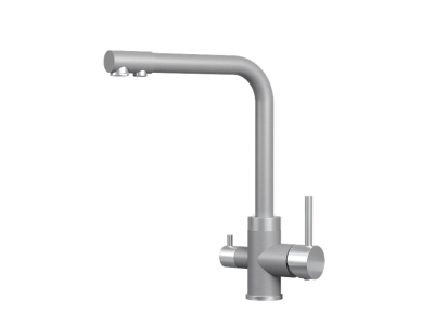 Кухонный смеситель GRANULA GR-5015, АЛЮМИНИУМ