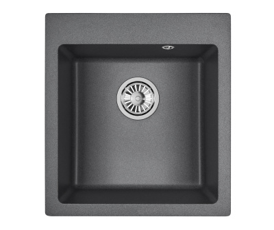Кухонная мойка GRANULA GR-4651, ГРАФИТ (ЧЁРНО-СЕРЫЙ)