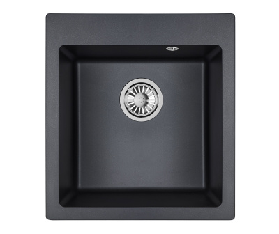 Кухонная мойка GRANULA GR-4651, ШВАРЦ (чёрный металлик)