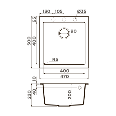 Кухонная мойка OMOIKIRI Bosen 47A wh