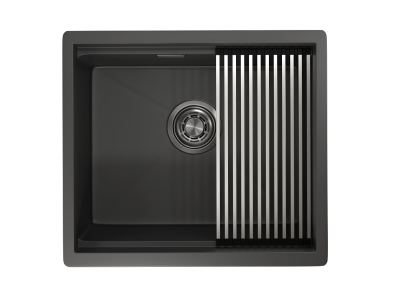 Кухонная мойка GRANULA KS-5045U, ЧЕРНЫЙ МАТОВЫЙ