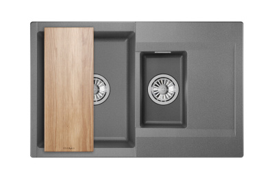 Кухонная мойка GRANULA ES-7808, ГРАФИТ