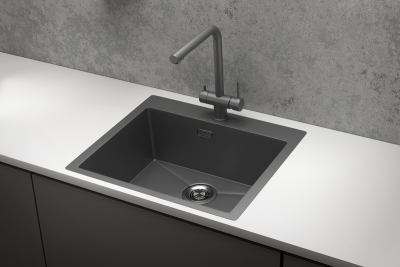 Кухонная мойка GRANULA GR-5951, ГРАФИТ МАТОВЫЙ