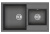 Кухонная мойка GRANULA GR-8201, ГРАФИТ (ЧЁРНО-СЕРЫЙ)