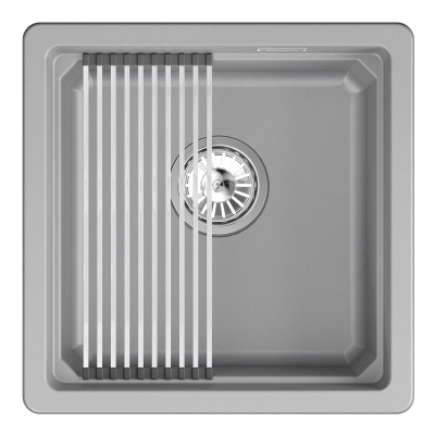 Кухонная мойка GRANULA KS-4501U, АЛЮМИНИУМ