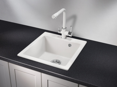 Кухонная мойка GRANULA GR-4651, АРКТИК (БЕЛЫЙ)