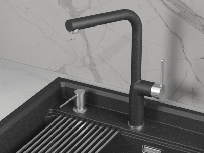 Кухонный смеситель GRANULA GR-9502, ЧЕРНЫЙ