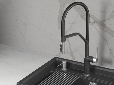 Кухонный смеситель GRANULA GR-9012, ЧЁРНЫЙ