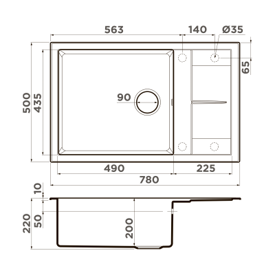 Кухонная мойка OMOIKIRI Sumi 78A-LB gr