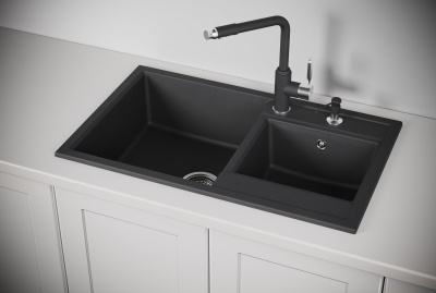 Кухонная мойка GRANULA GR-8201, ЧЁРНЫЙ