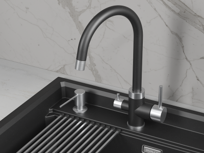 Кухонный смеситель GRANULA GR-5169, ШВАРЦ